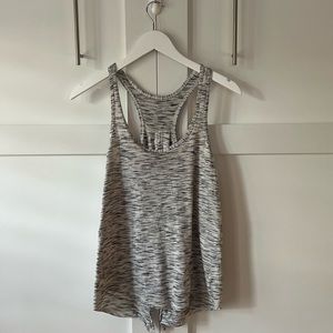 Lululemon Tie It Up Singlet Tiger Space Dye Black White-Size 4